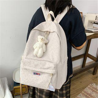 Leopard Print Zip Backpack