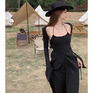 Midi Halter Dress / Cape Top