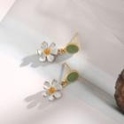 925 Sterling Silver Flower Dangle Earring 1 Pair - 925 Sterling Silver - Flower Dangle Earring - One Size