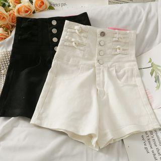Ultra High-waist Skinny Denim Shorts