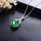 Gemstone Sterling Silver Pendant Pendant - 925 Silver - Green - One Size