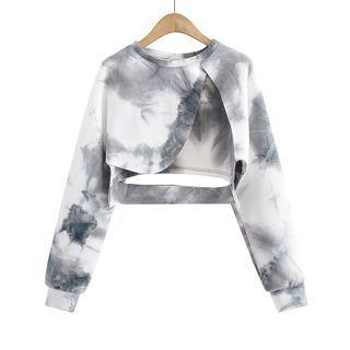 Tie Dye Cut-out Sweatshirt