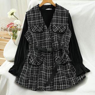 Set: Houndstooth Vest + Top