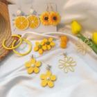 Yellow Acrylic Dangling Earrings (various Designs)