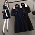 Short-sleeve Double Breasted Polo Dress