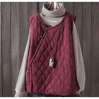Knot Button Quilted Jacket