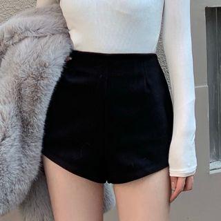 High-waist Woolen Hot Pants