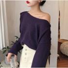 Buttoned Shoulder Sweater