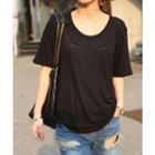 Round-neck Linen Blend T-shirt