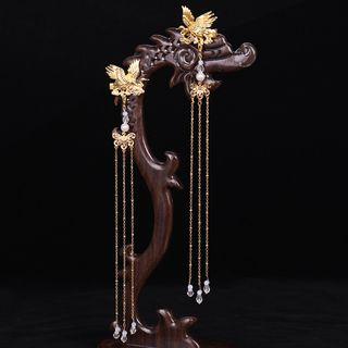 Wedding Alloy Crane Fringed Hair Clip