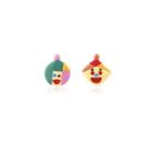 Clown Glaze Asymmetrical Earring