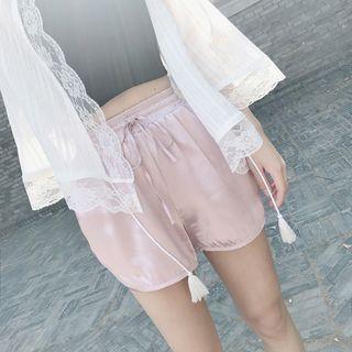 Satin Drawstring Shorts