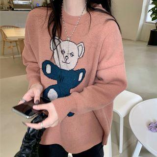 Bear Sweater Pink - One Size