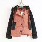 Two-tone Hodded Padded Jacket