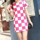 Check Short-sleeve Dress
