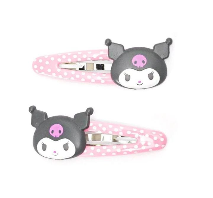 Sanrio Kuromi Mascot Hair Clip 2 Pcs
