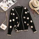 Dotted Cardigan Black - One Size