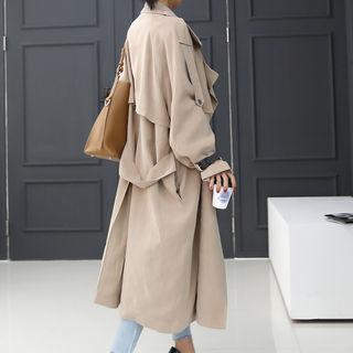 Belt-trim Loose-fit Trench Coat
