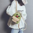 Cherry Color Panel Mini Backpack