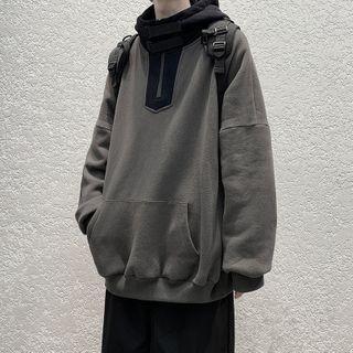 Two Tone Half-zip Hoodie