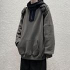 Two Tone Half-zip Hoodie