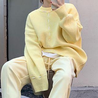 Drawstring Sweater / Straight Leg Pants