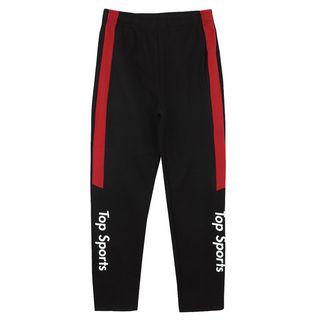 Plus Size Contrast-trim Printed Sweatpants