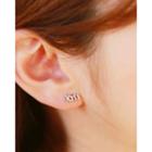 Rhinestone / Star / Lips / Crescent / Lettering Stud Earring Set (10 Pcs)