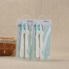 Set Of 2: Dual Head Foldable Eyebrow Razor With Comb 2 Pcs - One Size