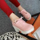 Chunky Heel Lace Up Shoes