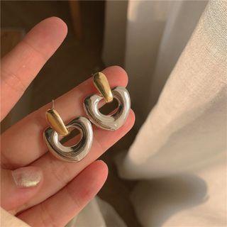 Heart Alloy Dangle Earring Silver Earring - Silver - One Size