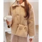 Faux-fur Jacket With Bodycross Bag