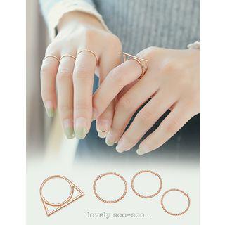 Set Of 4: Geometric Ring