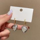 Heart Alloy Dangle Earring 1 Pair - E3050 - Gold & Silver - One Size