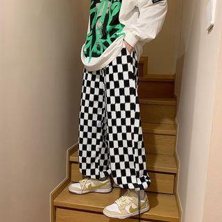 Checkerboard Baggy Sweatpants