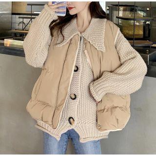 Padded Vest / Collar Cardigan