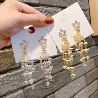 Faux Crystal Star Fringed Earring