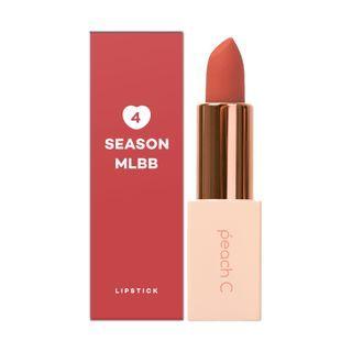 Peach C - Four Season Mlbb Lipstick - 4 Colors #01 April Shower