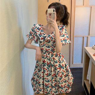 Cherry-print A-line Dress / Pencil Skirt