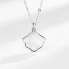 Shell Rhinestone Pendant Sterling Silver Necklace White Shell - Silver - One Size