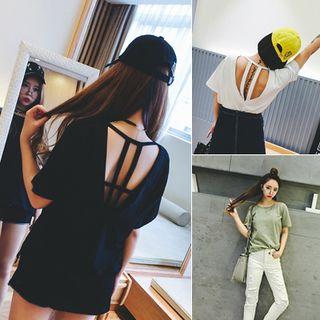 Short-sleeve Crewneck Plain T-shirt