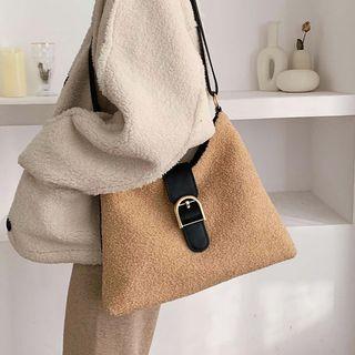 Belted Fleece Tote Bag