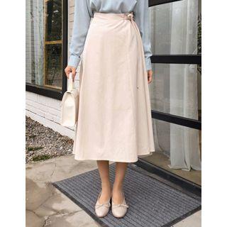 Dali Hotel Tie-waist Long Flare Skirt