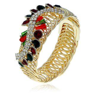 Rhinestone Open Bangle One Size - One Size