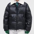 Long-sleeve Fleece Trim Padded Jacket