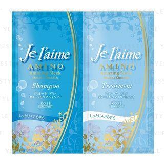 Kose - Je L'aime Amino Amazing Sleek Moist & Smooth Shampoo & Treatment Trial Set 10ml+10ml