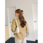 Round-neck Beribboned Tiered Cardigan