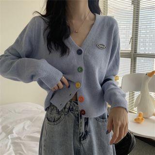 Long-sleeve Rainbow Button Cardigan