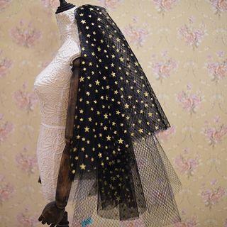Wedding Star Black Veil Black - One Size