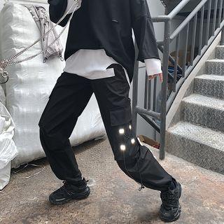 Reflective Lace-up Cargo Pants